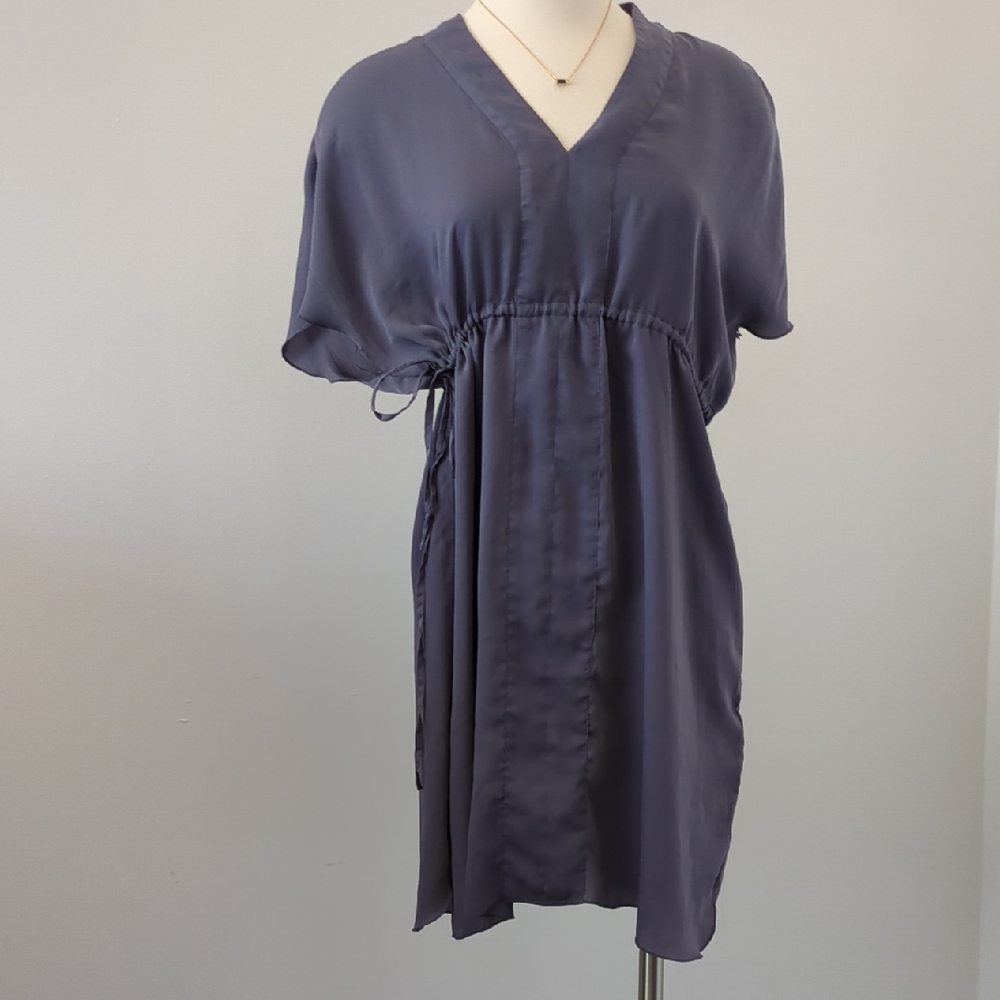 Daisy Fuentes Gray Blue Maternity Blouse Top
